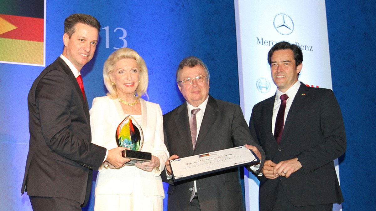 Maria Elisabeth Schaeffler recibe el premio Personalidad Brasil Alemania.