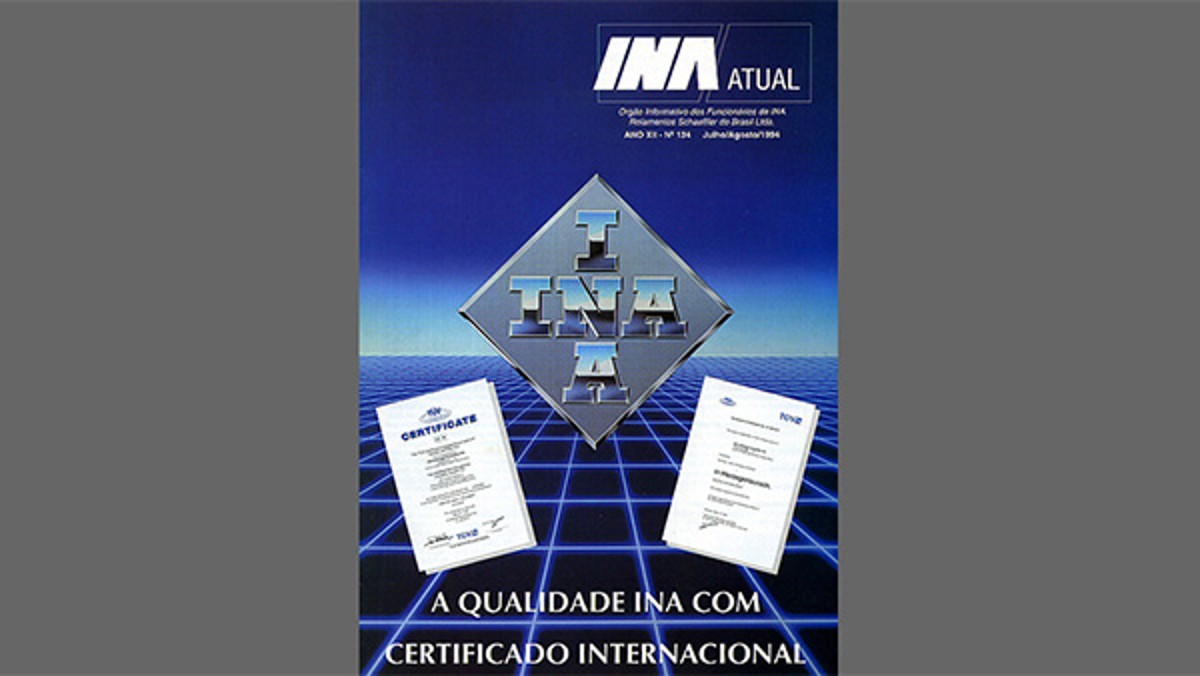 En auditoria hecha por TÜV, Rolamentos Schaeffler conquista la Certificación ISO 9001.