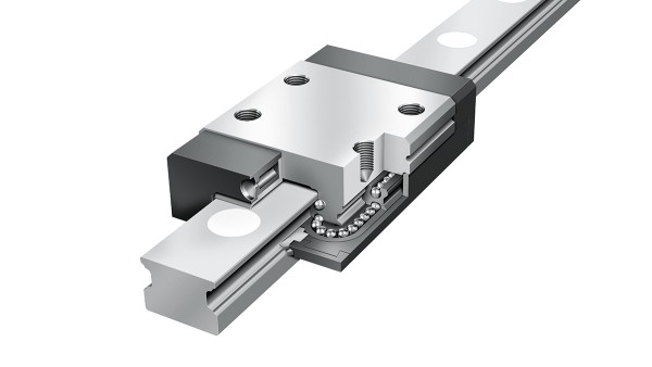 Sistemas de orientação lineares da Schaeffler: Sistemas lineares miniatura com recirculação de quatro carreiras de esferas
